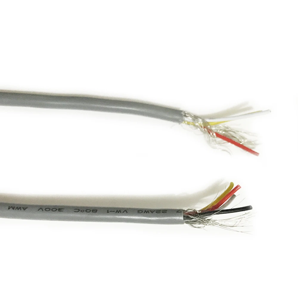 UL2547 2-ядерный 3-ядерный экранированный кабель 28AWG сигнальный провод od2.8 мм серый