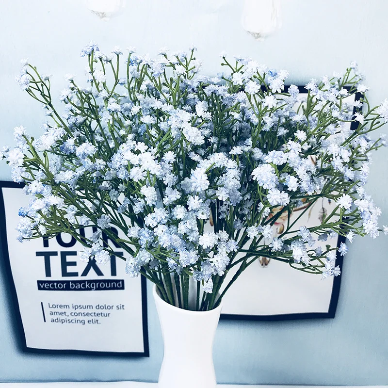 Искусственный цветок из искусственной кожи Gypsophila свадебные цветы украшение дома