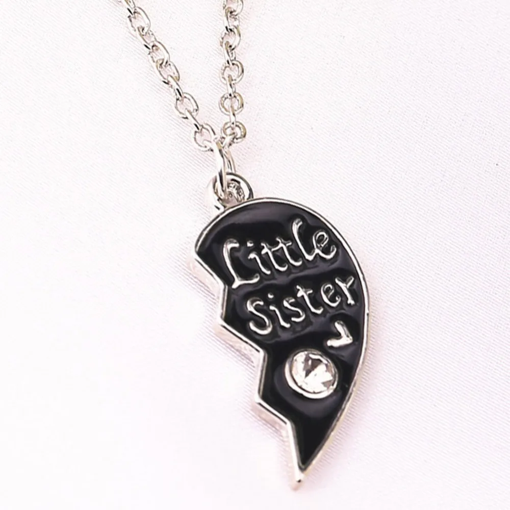 Trendy Charming Jewelry Sisters-in-one 2PCS Stitching Heart-shaped Pendant Necklace Drop Shipping NL-0947 | Украшения и