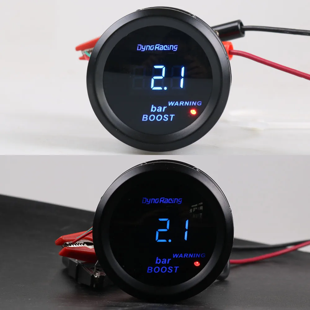 Dynoracing 2 дюйма 52 мм автомобиля turbo Boost датчик бар Тип синий цифровой светодиод Turbo