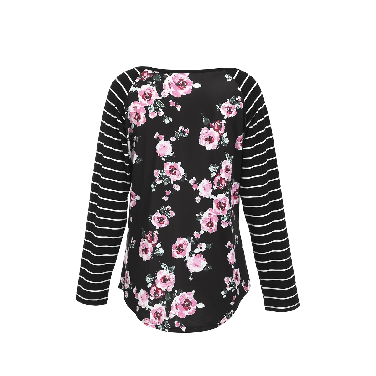 Женская Полосатая футболка с длинным рукавом для грудного вскармливания S XXL два