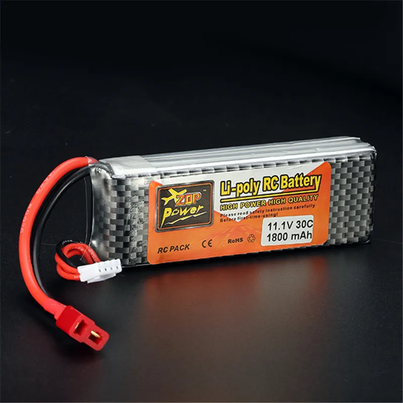 ZOP Power 11 1 В 1800 мАч 30C Lipo аккумуляторная батарея с Т-образным разъемом XT60 разъем для