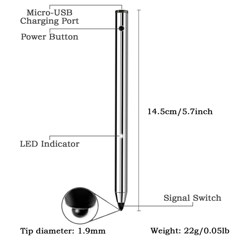 Универсальная ручка для планшета емкостная сенсорная iPhone/iPad Air/iPad Pro/внешний