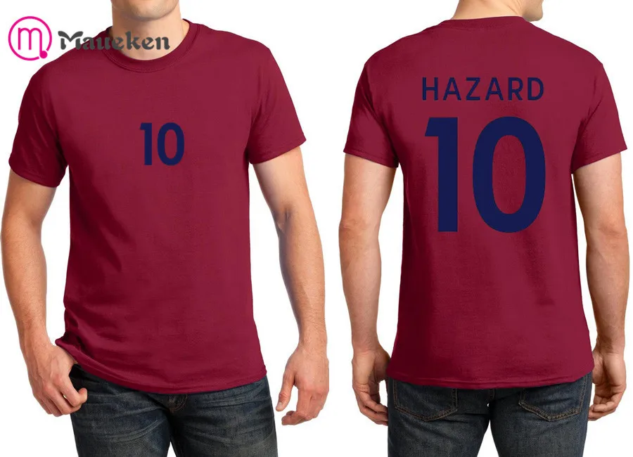 Мужская футболка с коротким рукавом и круглым вырезом EDEN HAZARD 100% хлопок W19032208 |