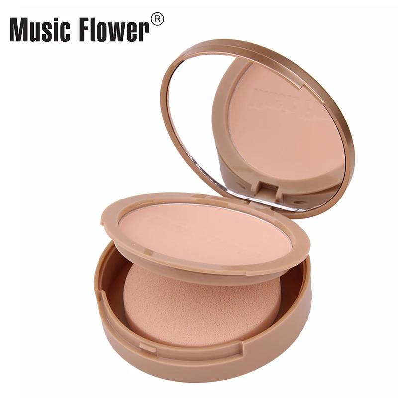 Music Flower прессованная пудра долговечная Прозрачная основа Натуральный Порошок