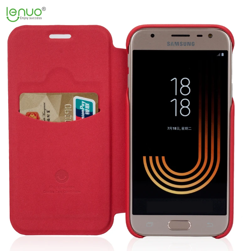 Lenuo кожаный чехол для Samsung Galaxy J3 Pro 2017 Чехол Премиум телефон сумка J330 флип Soft Shell|case