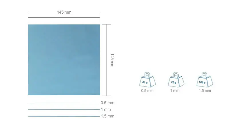 ARCTIC AC термопрокладка 6,0 Вт/mK 0,5 мм 1,0 мм 1,5 мм Высокоэффективная теплопроводность оригинальная аутентичная Arctic термопрокладка