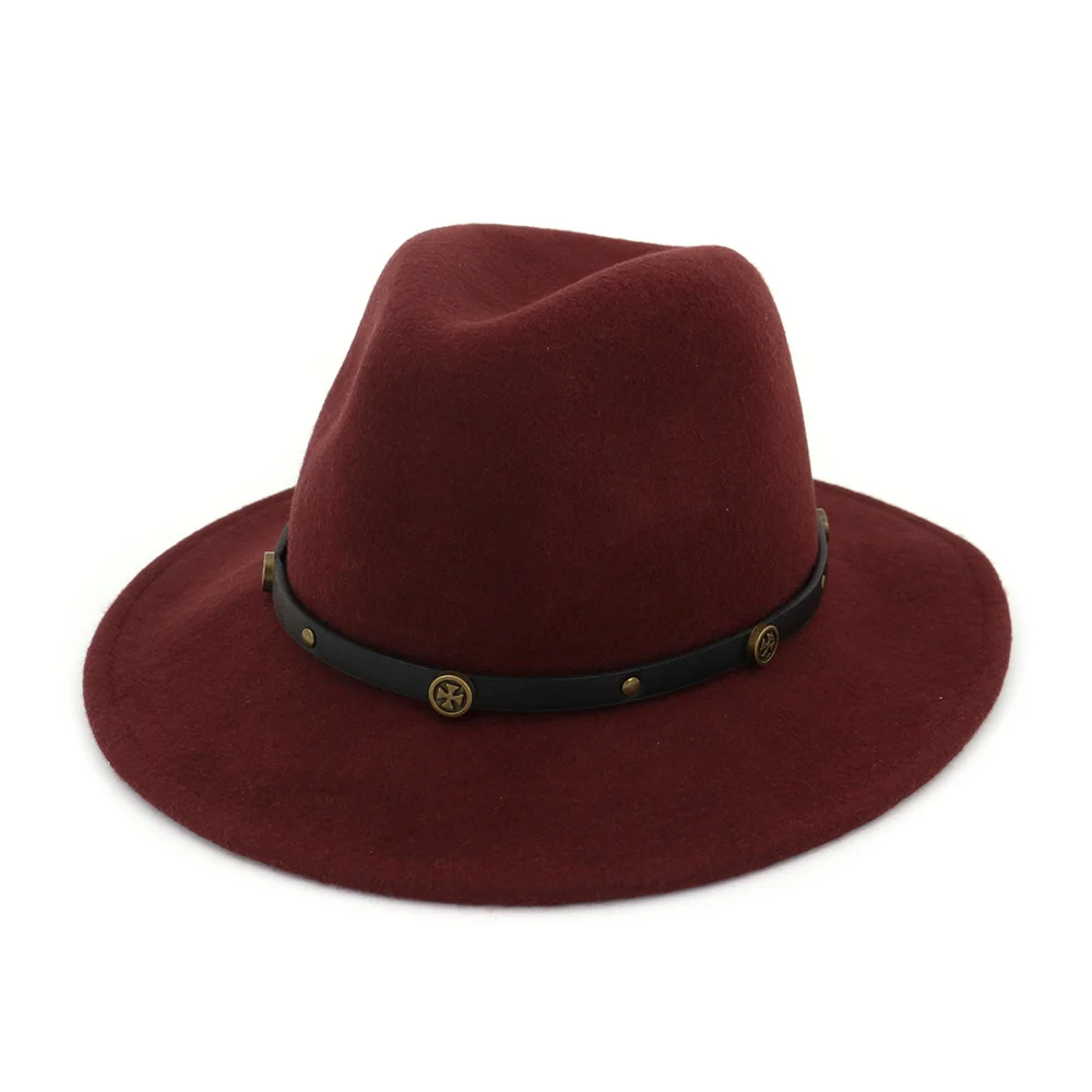 Винтаж классический широкими полями Шерсть Войлок Fedora Для мужчин женщина полями Джаз официальная Вечеринка Top Hat Chapeau для унисекс