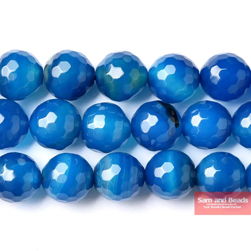 Бусины граненые из натурального камня 16 дюймов нитка 6/8/10/12 мм FBB01|natural stone faceted|agata