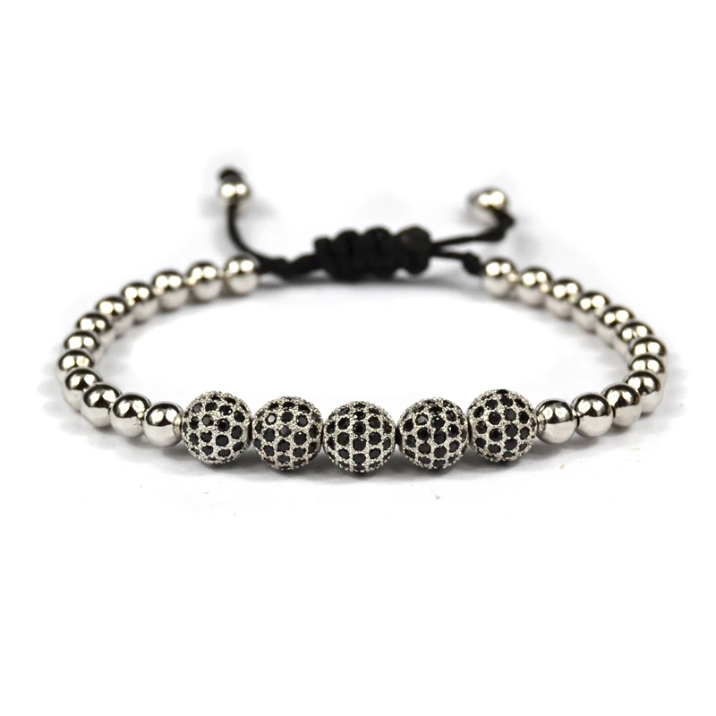 Плетеный макраме браслет для мужчин Pulseras Mujer Moda 2018 ювелирные изделия 5 круглых