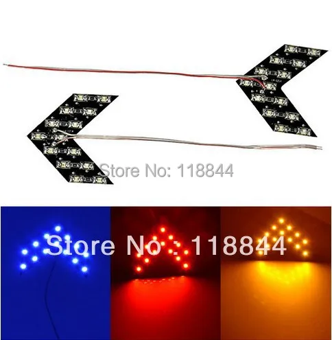 10 шт 5 цветов 14 SMD светодиодный стрелка панели светильник для автомобиля