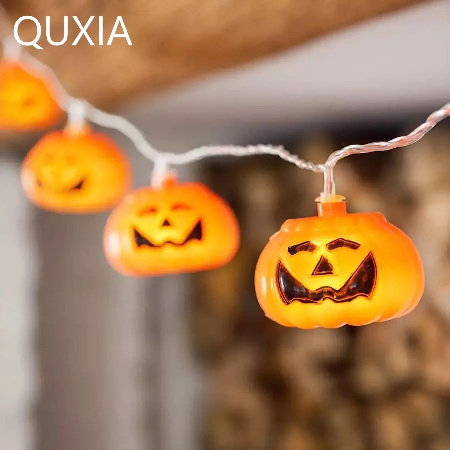СВЕТОДИОДНАЯ Гирлянда сказочные гирлянды Haloween Тыквенный Фонарь 1 5 м 3 6 МЕРЦАЮЩАЯ