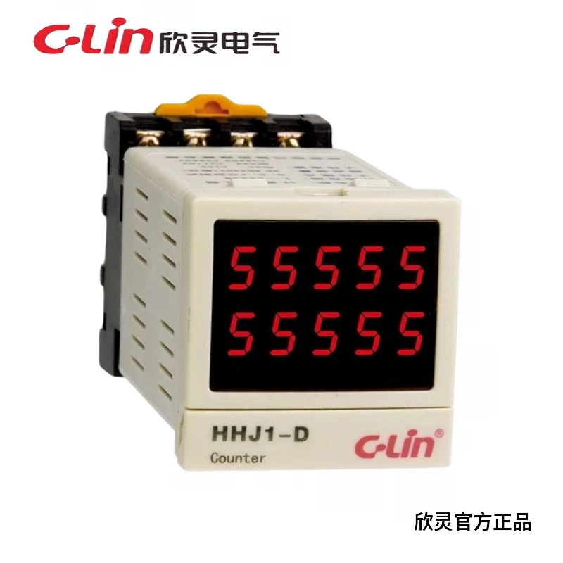 C-Lin HHJ1-D новое и оригинальное 5 двойной счетчик цифрового дисплея реле AC220V