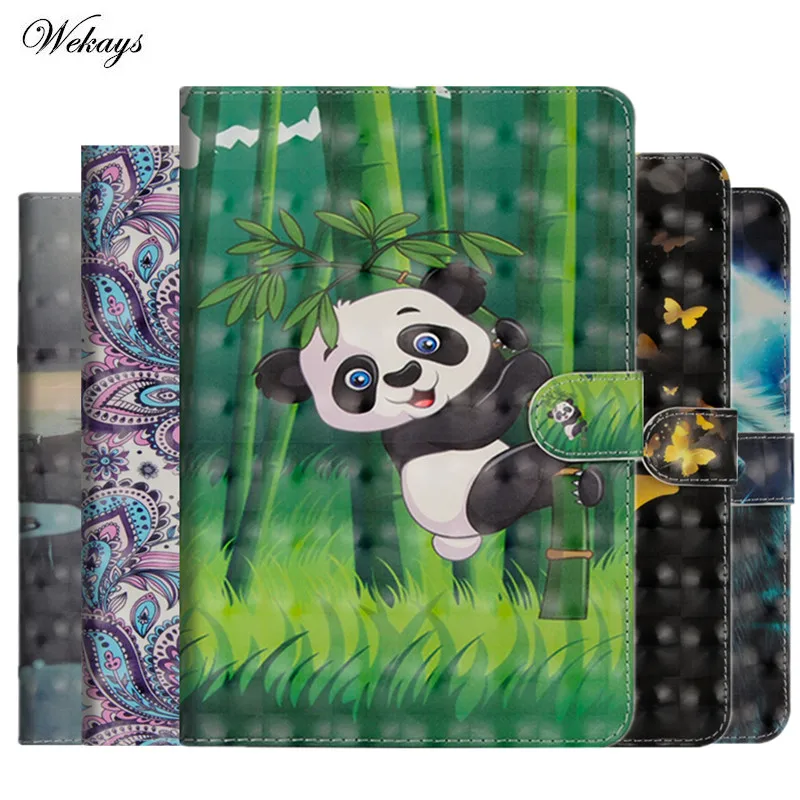 

Wekays Case For Samsung Galaxy Tab S3 9.7 inch T825 SM-T820 3D Cartoon PU Leather Cover Back Protective Case Tablet Cover Capa
