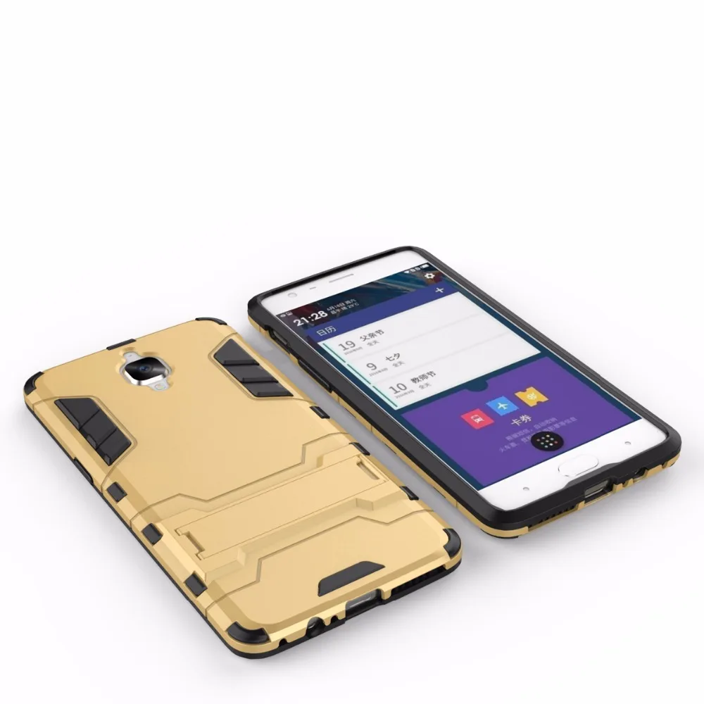 Чехол для телефона 2 в 1 Oneplus 3 3T 5 дюйма прочная броня задняя крышка с подставкой +