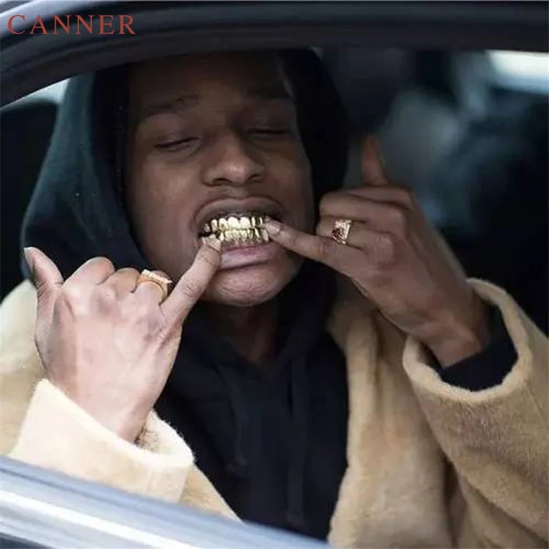Золотые зубы Grillz хип хоп Топ и низ грили зубные рот Панк шапки Косплей вечерние