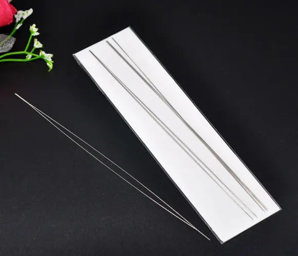 Изогнутые Иглы для бисероплетения 6 шт. простое рукоделие серебристый тон 125x0