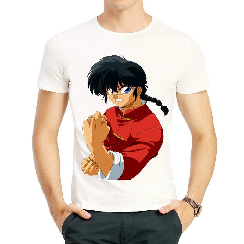 Футболка Ranma 1/2, Модная белая футболка с короткими рукавами и рисунком аниме «Ранма», Футболки унисекс, Saotome Genma, футболка