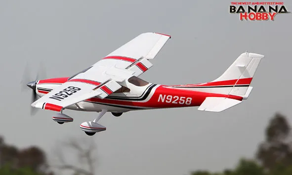Cessna1400MM/1,4 M Sky тренажер Cessna 182 AT Red 5CH с закрылками светодиодный PNP масштабные радиоуправляемые модели самолета