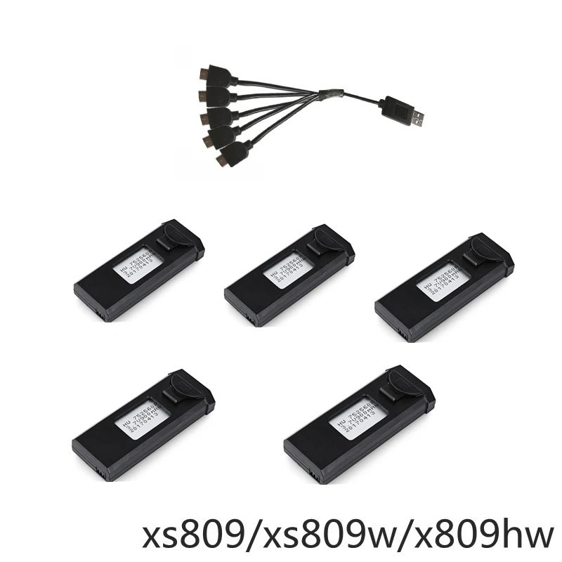Battery For Visuo Xs809 Xs809w Xs809hw Batteries With Charger Rc Drone Spare Parts Helicopter Accssory Quadcopter Kits | Игрушки и хобби