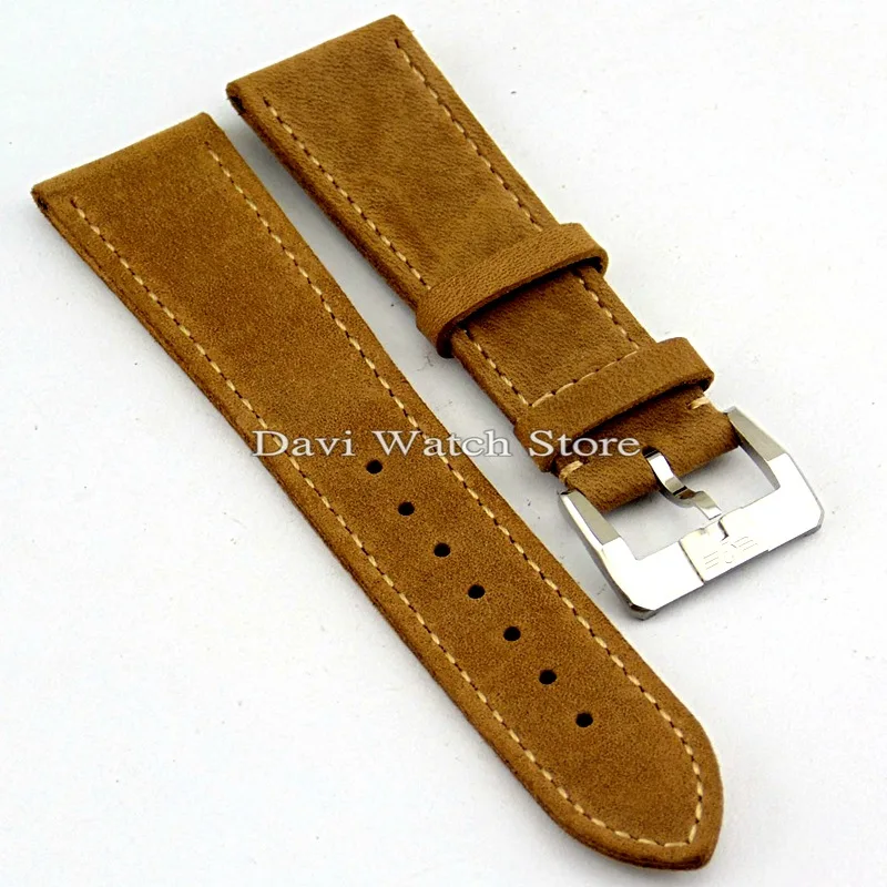 22 мм кожаный ремешок с стальной пряжкой наручные часы для часов|watch strap|22mm leather
