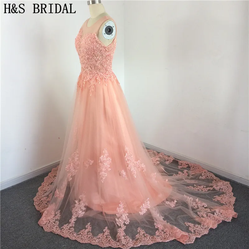 Gorgeous Sleeveless robe de soiree Lace Prom Party Dress vestido festa 2020 Tulle Orange color long bridesmaid dress | Свадьбы и