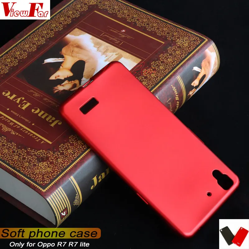 Красный чехол для Oppo R7 lite R7lite мягкий из ТПУ черного цвета задняя крышка пластика