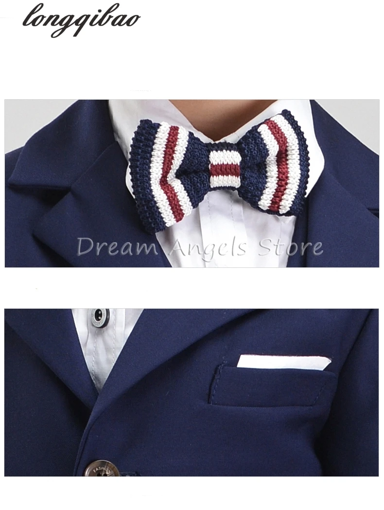 Костюмы для мальчиков (пиджак + брюки галстук бабочка рубашка) приталенный