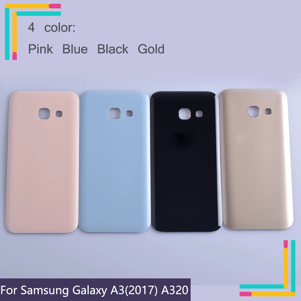 50 шт./лот для Samsung Galaxy A3 2017 a320 A320F A320Y корпус крышка батареи задняя чехол дверь шасси