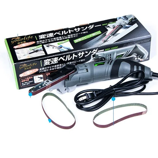 Ленточная шлифовальная машинка 220 В портативный полировальный станок для