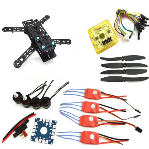 package 1 LHI Diy qav250 Квадрокоптер рама комплект Контроллер полета zmr250 qav 250 углеродное волокно с камерой Дрон аксессуары для квадрокоптера - Цвет: package 1