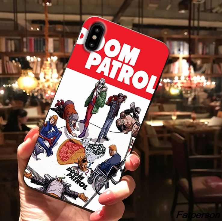 Doom Patrol для Samsung s8 s9 s10plus s7 edge черный мягкий силиконовый чехол iPhone 5s 6 6s 7 8plus X XR XS MAX Coque