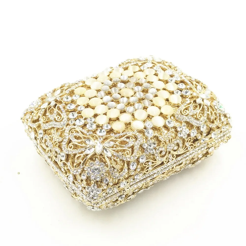 

gold crystal diamond clutch small purse for wedding/cocktail/party/banquet gift bag for Girlfriend dress evening bags handbag