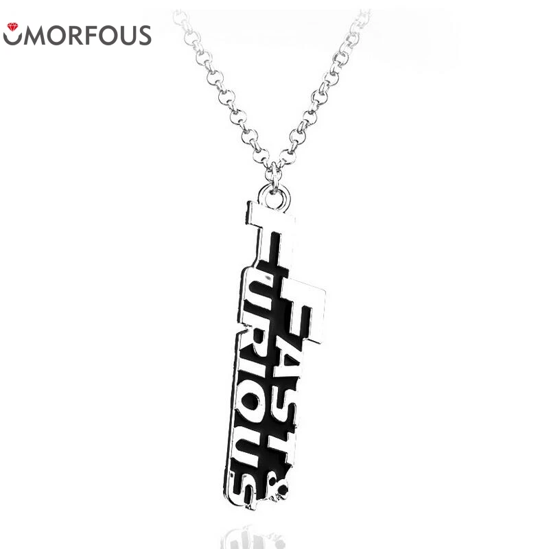 

10PCS/Lot FAST FURIOUS letters necklace pendant For men's keychains Wholesale