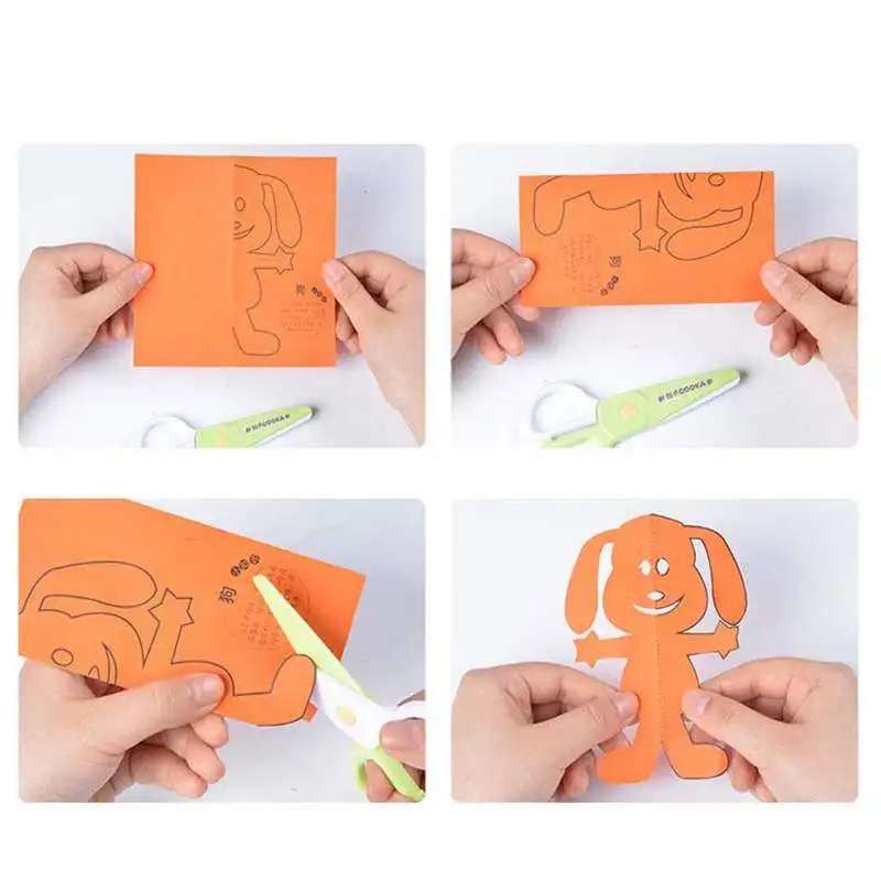 100 шт. DIY печати Бумага детский сад cut тиснением краны красивое цветной животных