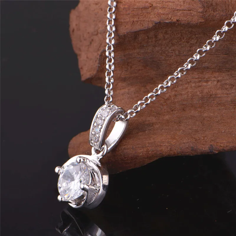 Серебряное ожерелье и подвески Almei летние аксессуары фиолетовое из циркона N573 |