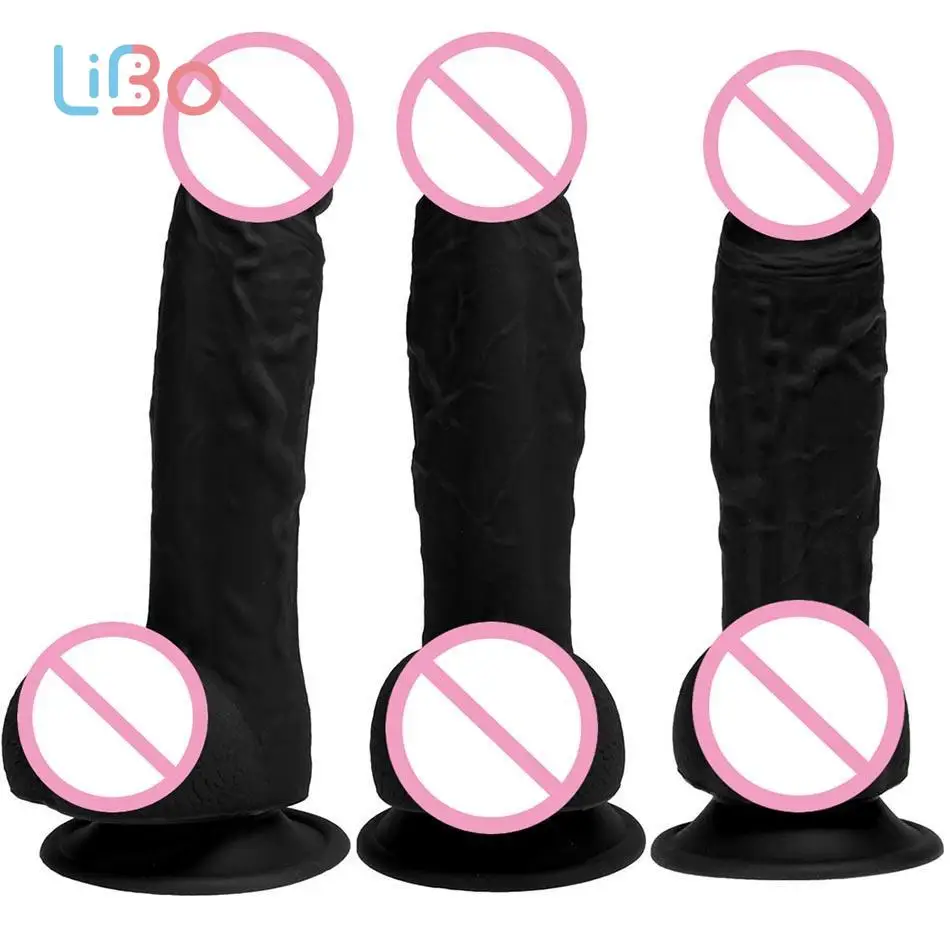 Ли Бо G Spot Силиконовые дилдо большой присоской реалистичной стимуляции Секс