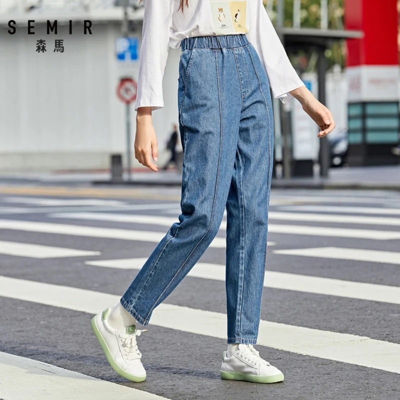 Женские джинсы SEMIR Новинка осени 2019 брюки для бега шаровары корейские ulzzang модные