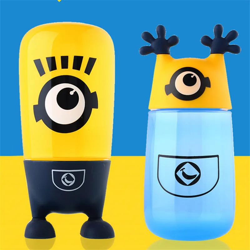 Милые Миньоны из мультфильма детская бутылка для воды герметичная Бесплатная BPA