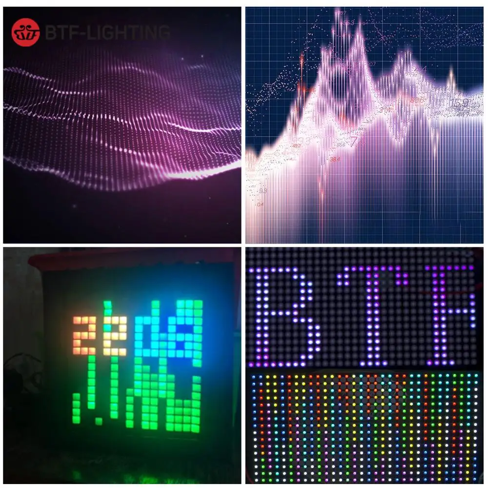 WS2812B мини RGB матричная панель 18x32 576 пикселей цифровой экран высокой плотности индивидуально адресуемый полный цвет мечты DC5V
