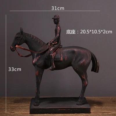 Office creative knight furnishing war horse model room resin American country crafts wine cabinet decoration | Дом и сад