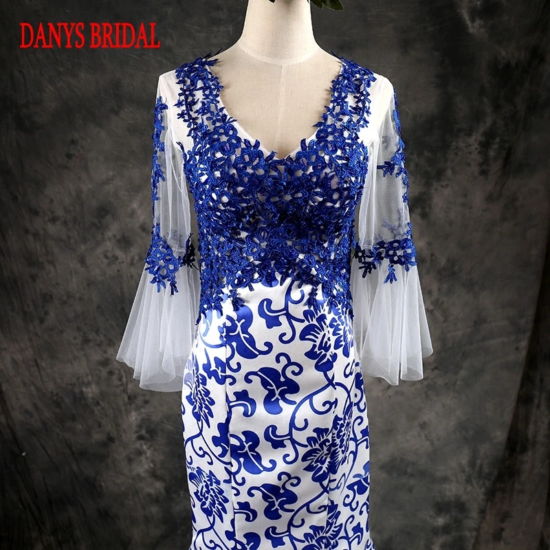 Красивые вечерние платья русалки с длинным рукавом распродажа женские для