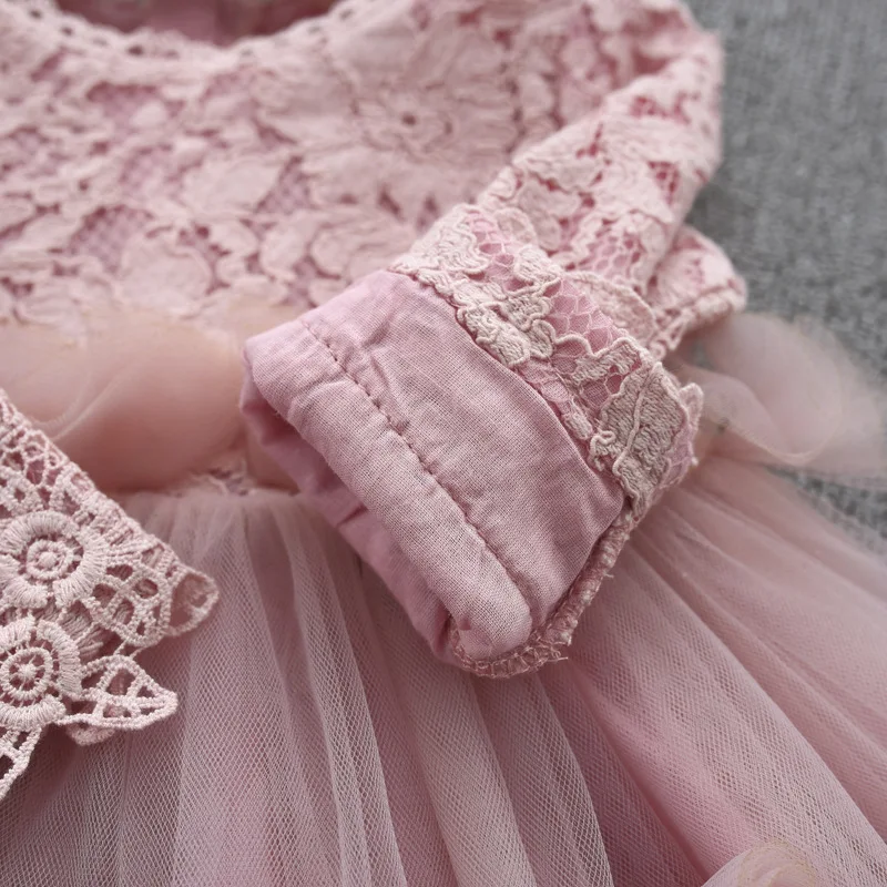 Pink Lace Girl Tulle Party Dress Toddler Baby Wedding Elegant for Kids Dresses Girls Wear | Детская одежда и обувь