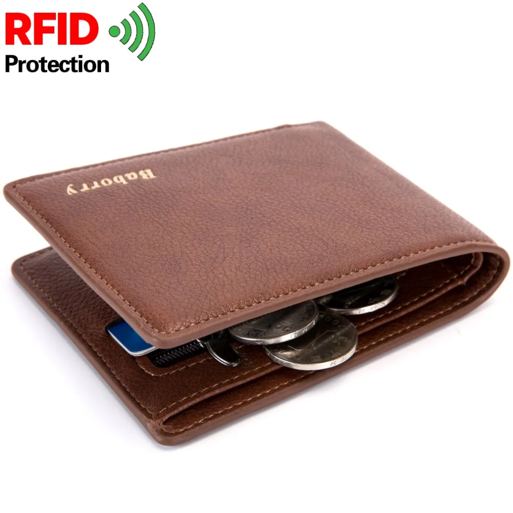 RFID-кошелек с защитой от радиочастотной идентификации мужской кошелек для монет и