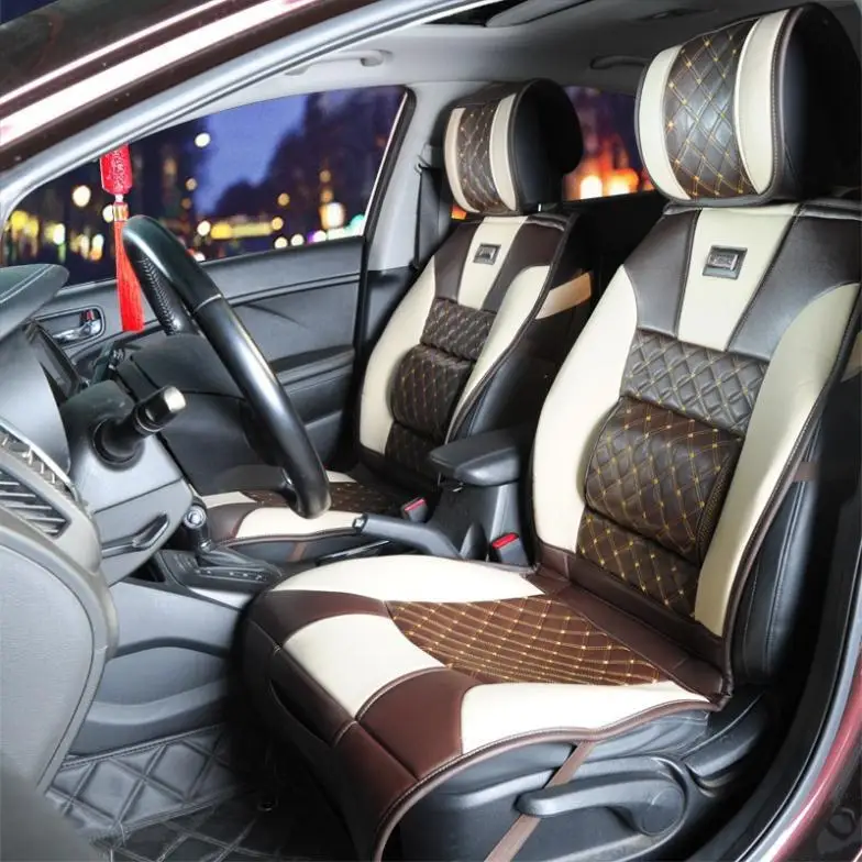 Danny leather seat cushion apricot coffee color red black and white special customization classical noble car sets | Автомобили и