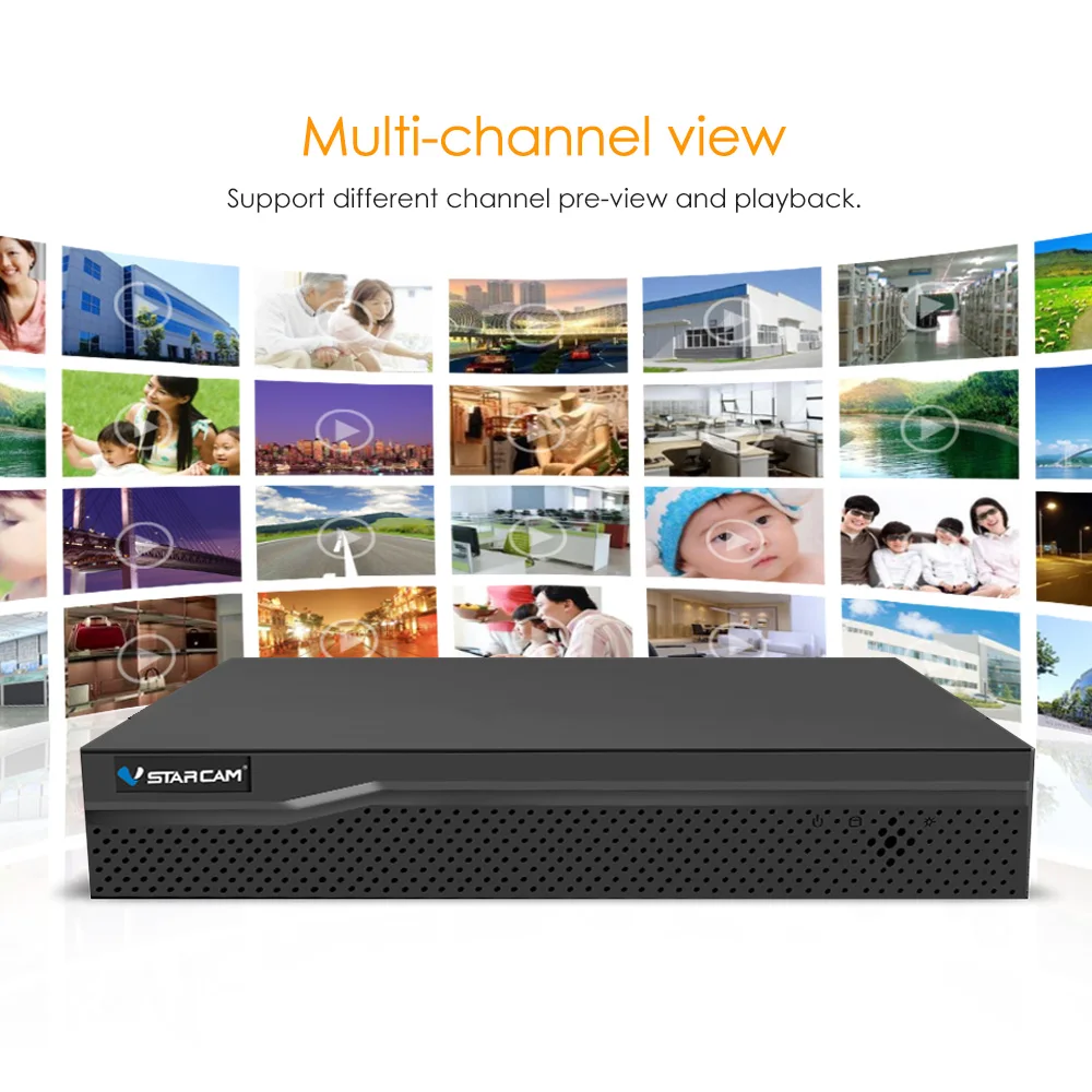 VStarcam HD 8CH NVR аудио вход 9 канальный сетевой видео Регистраторы для IP камера