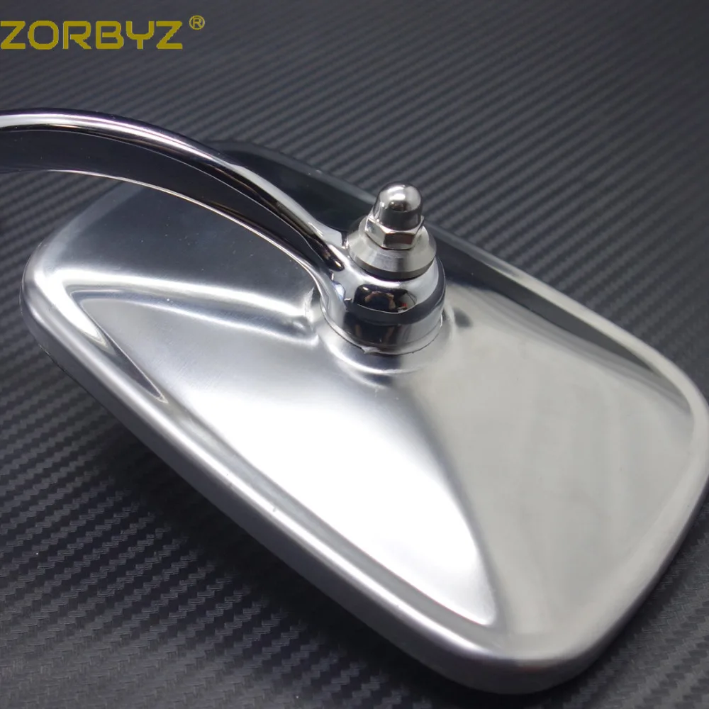 ZORBYZ мотоциклетное зеркало заднего вида 7/8 дюйма 22 мм серебряная металлическая
