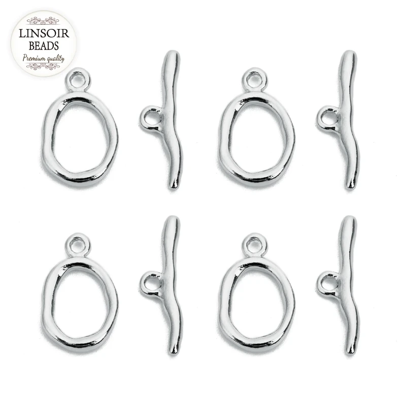 Linsoir 5 шт./компл. медные нестандартные застежки для браслетов концевые колпачки