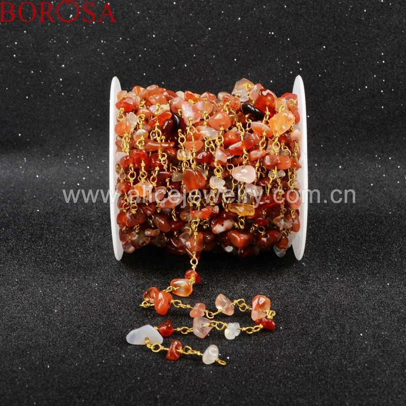 BOROSA Розария цепи кристалл Druzy фишки бисера свободной формы
