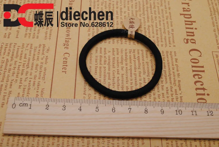 Резинка для волос 12 шт./лот 5 мм Неметаллическая черная эластичная толстая не